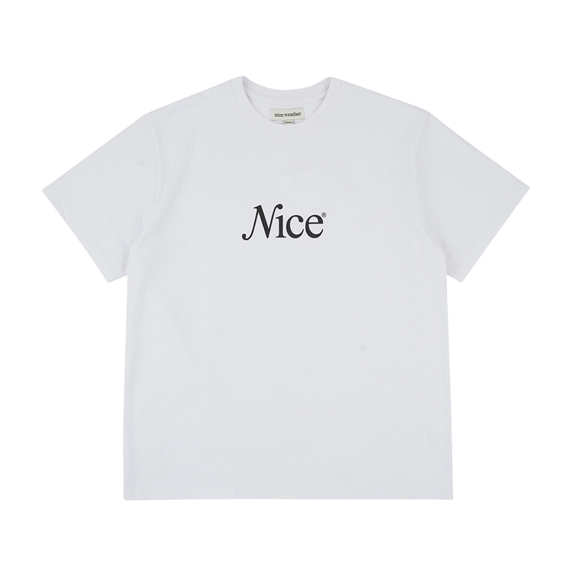 S34720 Nice Weather Apparel Signature T-Shirt White - 대표 이미지 #1