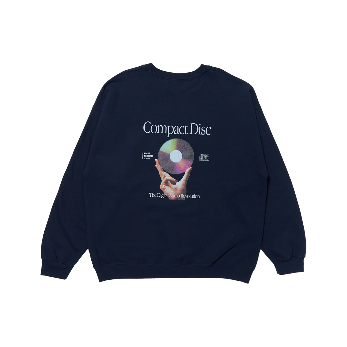 에이오알 컴팩트 디스크 프린트 스웻 티셔츠 네이비 - 24FW(AOR Compact Disc Print Sweat T-Shirt Navy - 24FW)