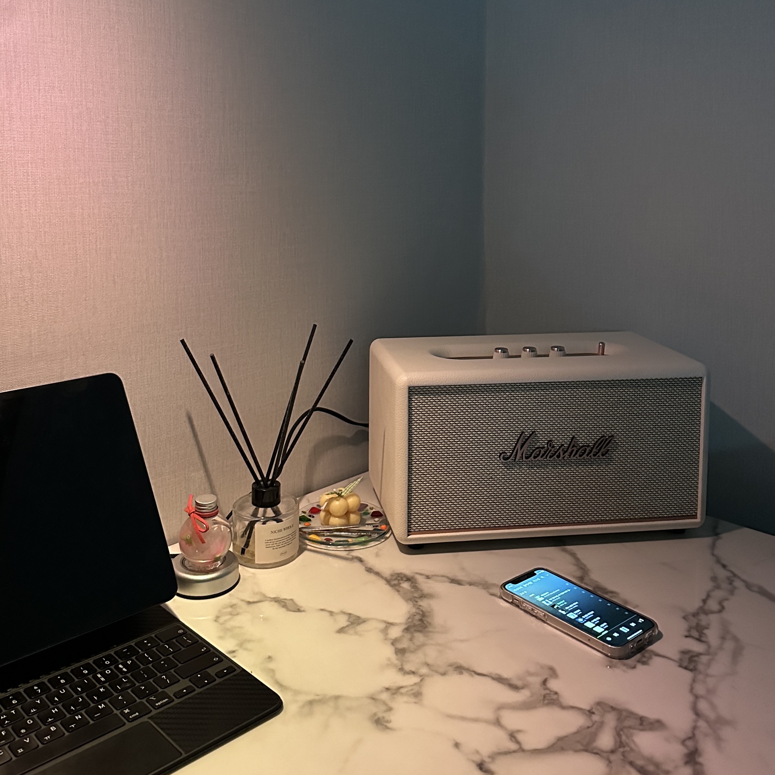 Marshall Stanmore III Bluetooth Cream (Korean Ver.) 착용 스타일