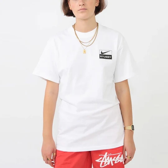 Nike x Stussy SS BR Spiridon T-Shirt White - US/EU 착용 스타일 - 3