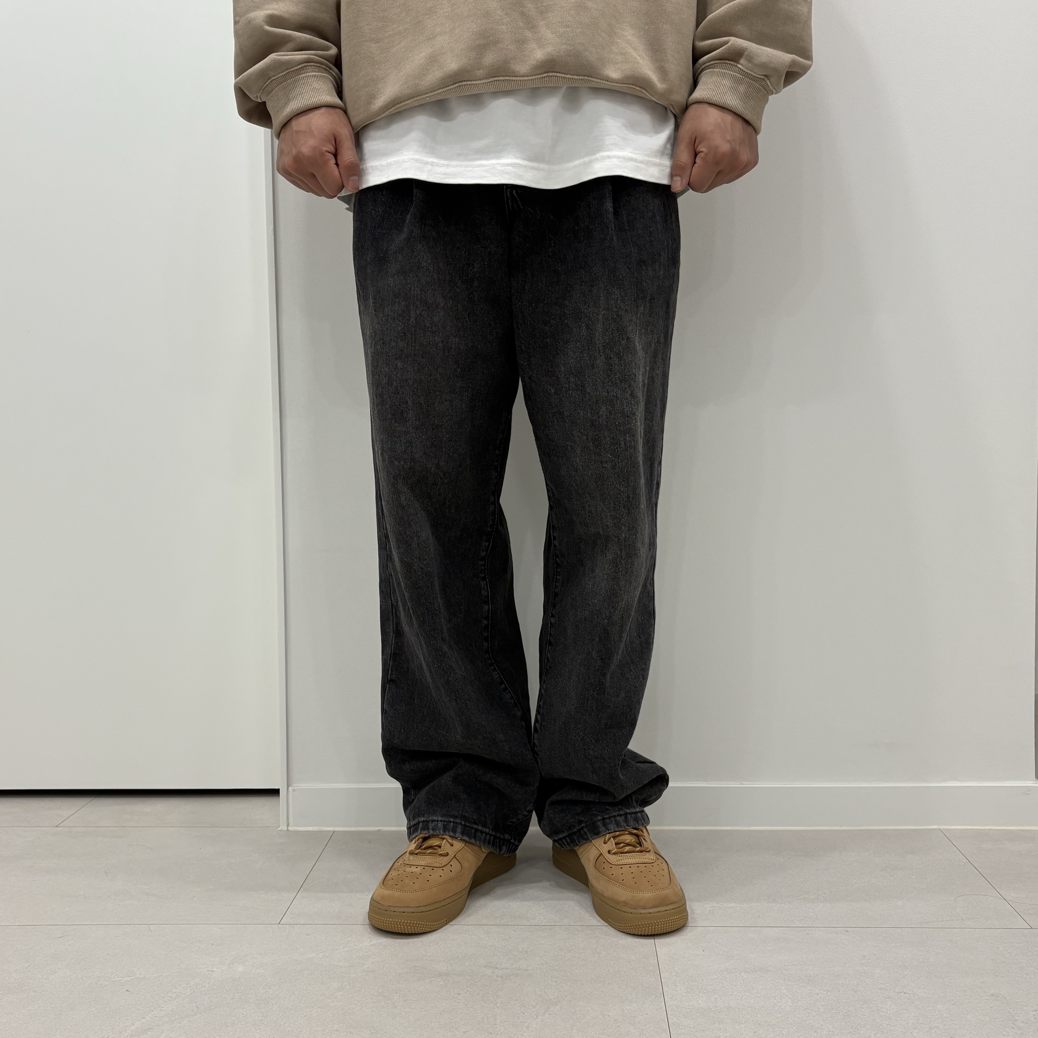 (W) Nike Air Force 1 '07 WB Flax Wheat 착용 스타일 - 3