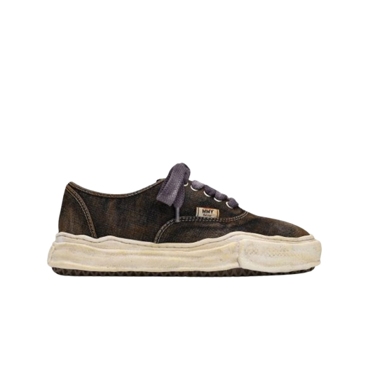 A13FW735-Black Maison Mihara Yasuhiro Baker OG Sole Washed Denim Low-top Sneakers Black