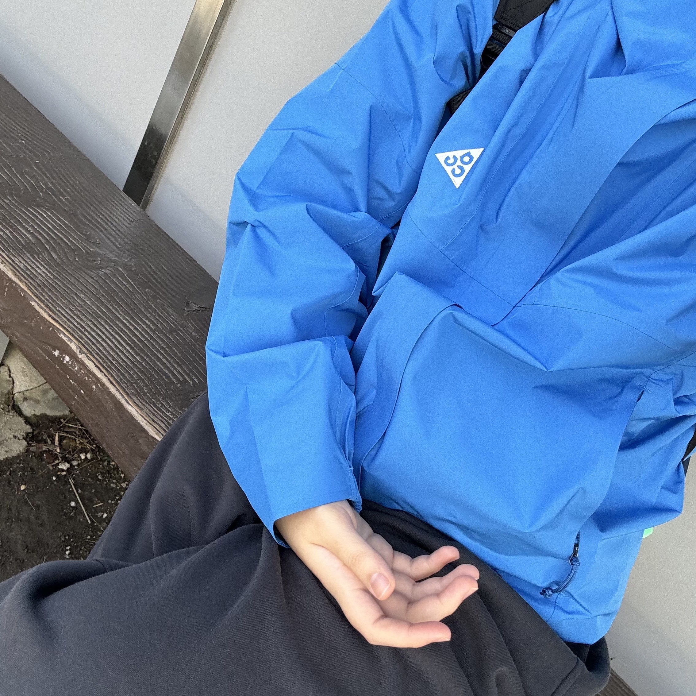 Nike ACG Storm-Fit ADV Cascade Rains Full Zip Jacket Light Photo Blue Summit White - Asia 착용 스타일 - 2