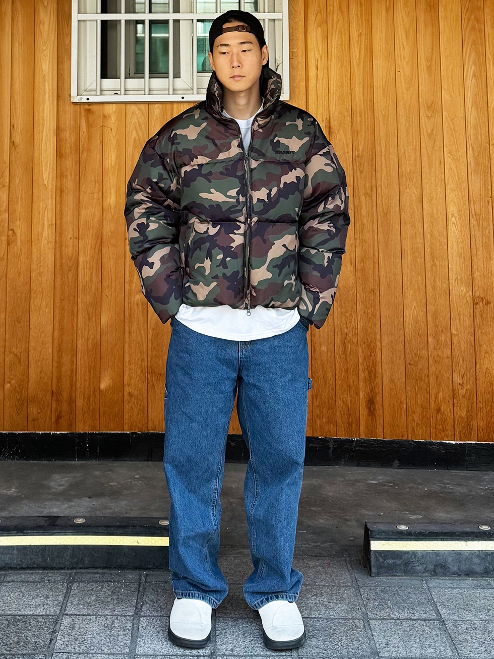 QT8 Garments TL Denim Carpenter Pant Deep Blue 착용 스타일 - 1