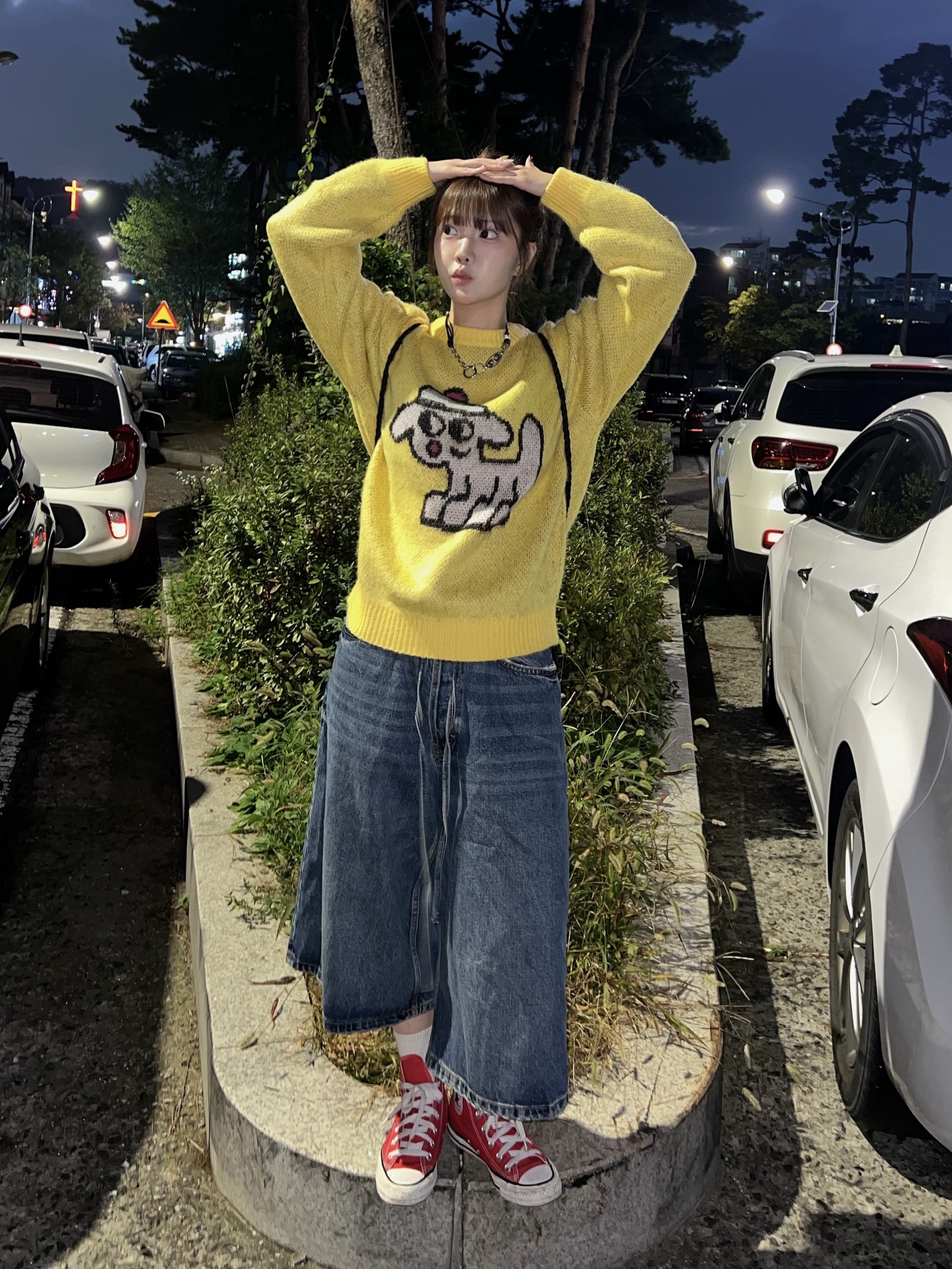 Sentiments No.391 Necklace Silver, Converse Chuck Taylor All Star Hi Tri Block Rush Blue 착용 스타일 - 3