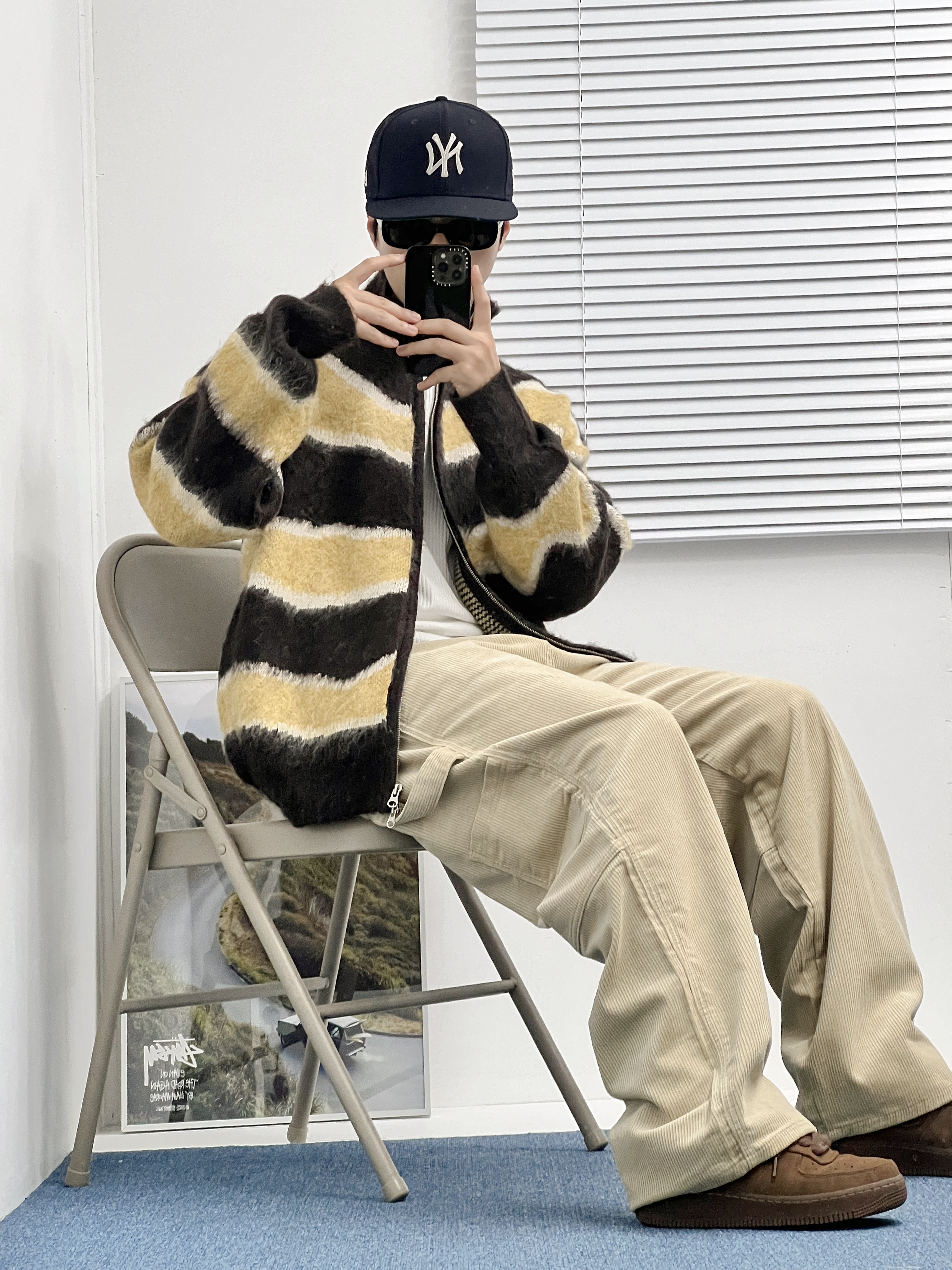 (W) Nike Air Force 1 '07 Cacao Wow, Thisisneverthat x New Era x MLB New York Yankees 59Fifty Classic Navy 착용 스타일 - 1