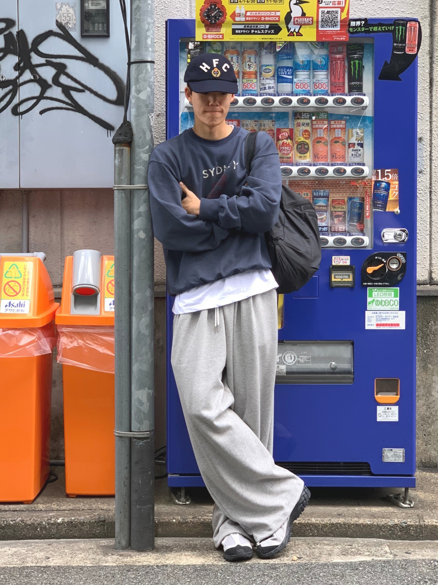 New Balance ML610S Raincloud Phantom, Heritage Floss Felt 6 Panel Cap Navy 착용 스타일