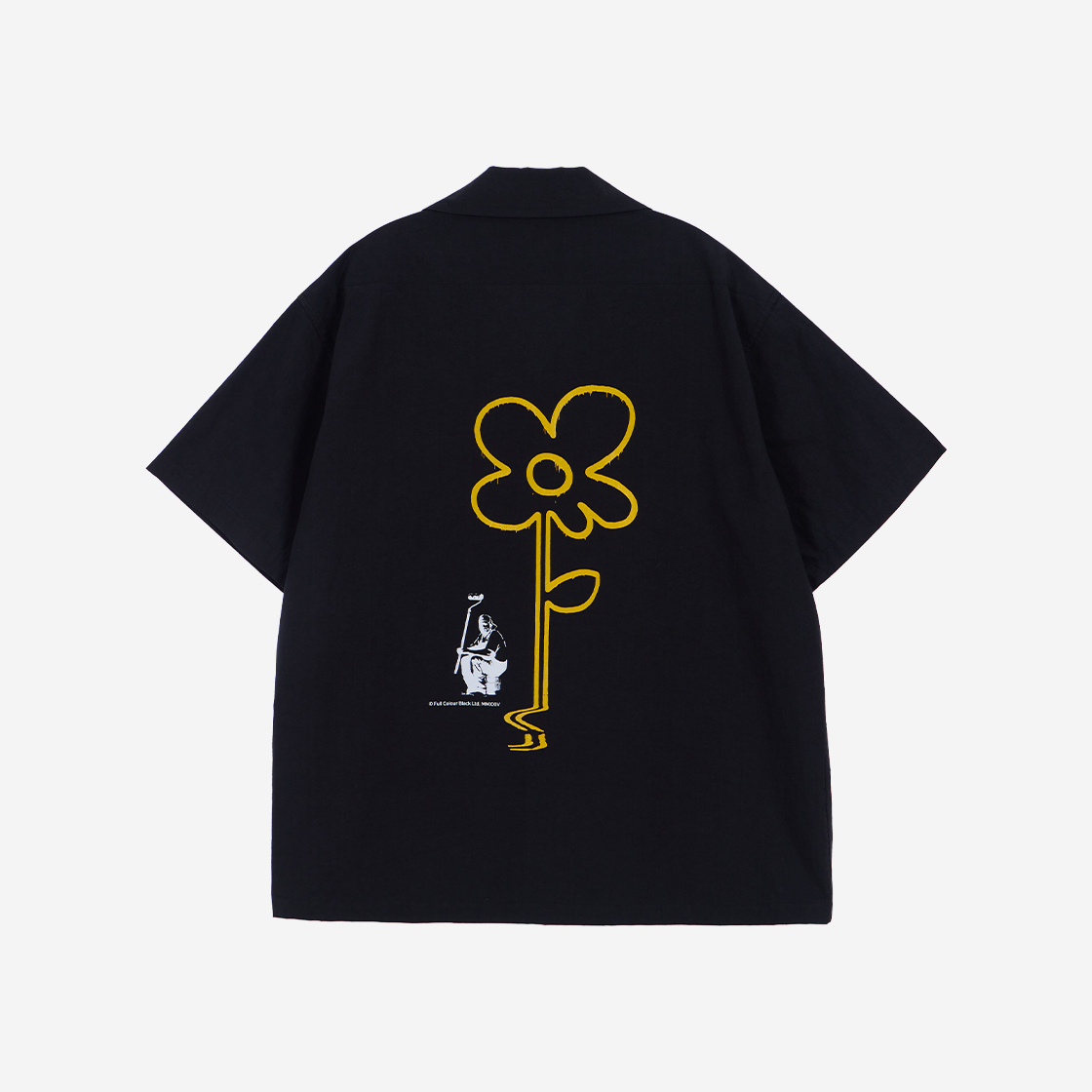 필더스 옐로우 라인 플라워 셔츠 블랙(Fielders Yellow Line Flower Shirt Black) - 2