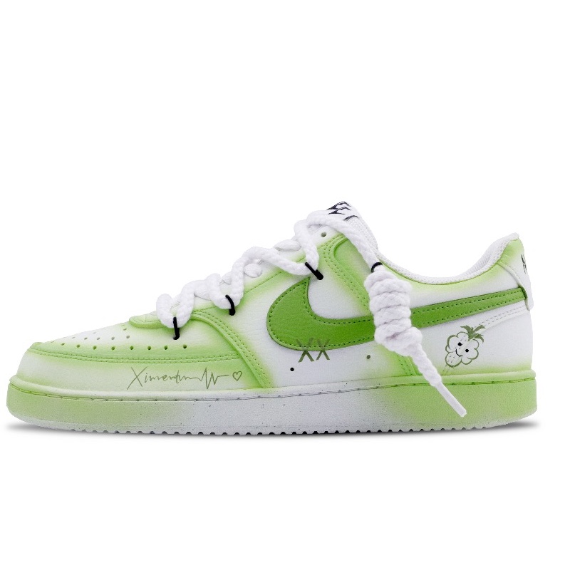 Nike Court Vision Low Next Nature White Black 착용 스타일 - 1