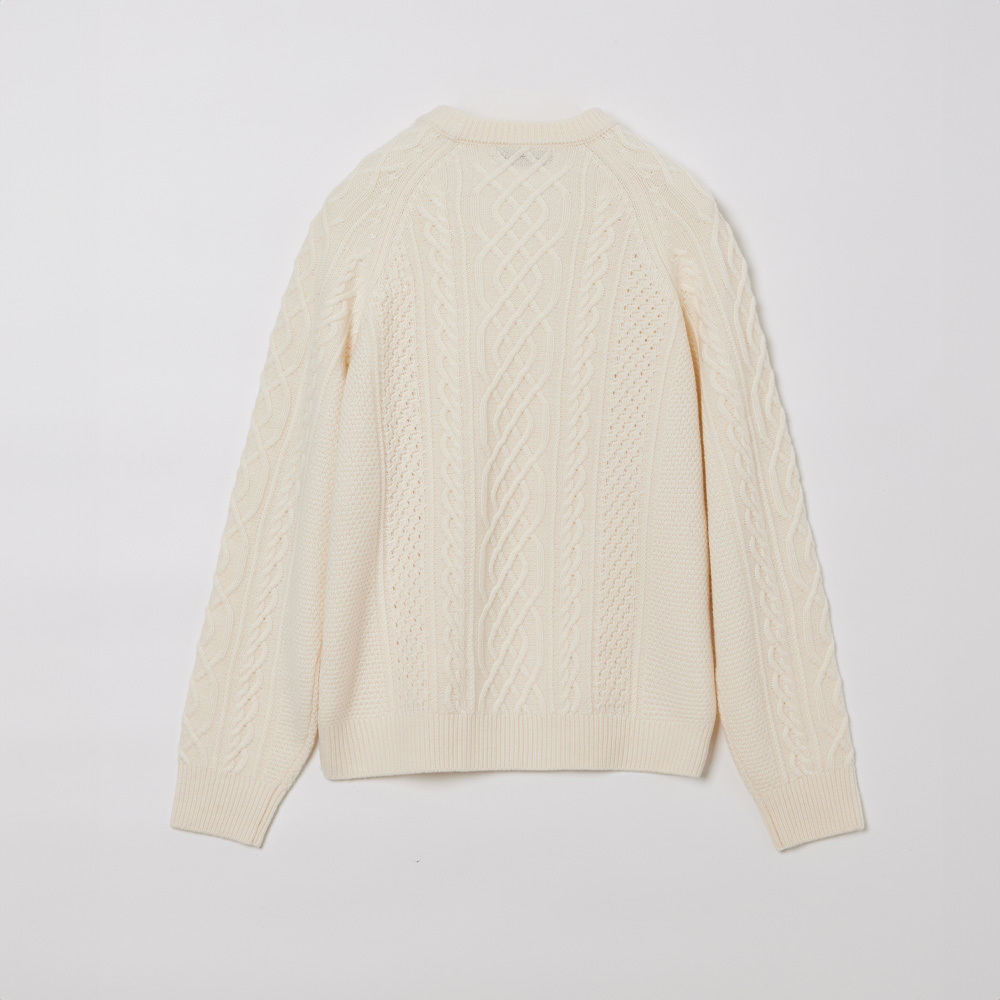 필더스 여성 캐시미어 블랜드 케이블 니트 화이트(Fielders Cashmere Blended Cable Knit White) - 2
