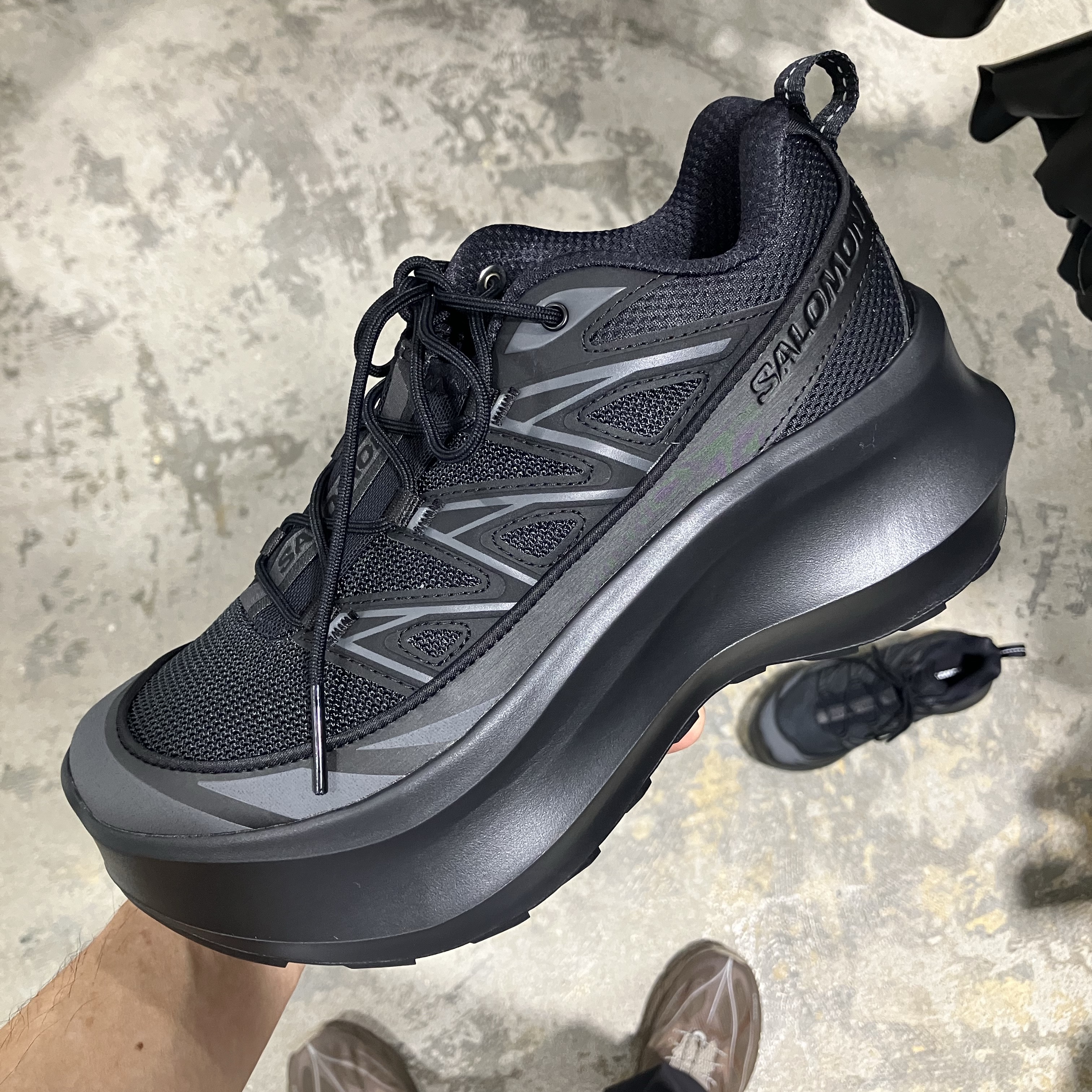 Salomon x Comme des Garcons XT-6 Expanse Platform Black 착용 스타일