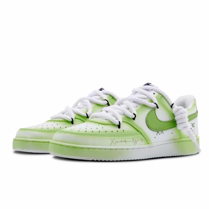 Nike Court Vision Low Next Nature White Black 착용 스타일 - 2