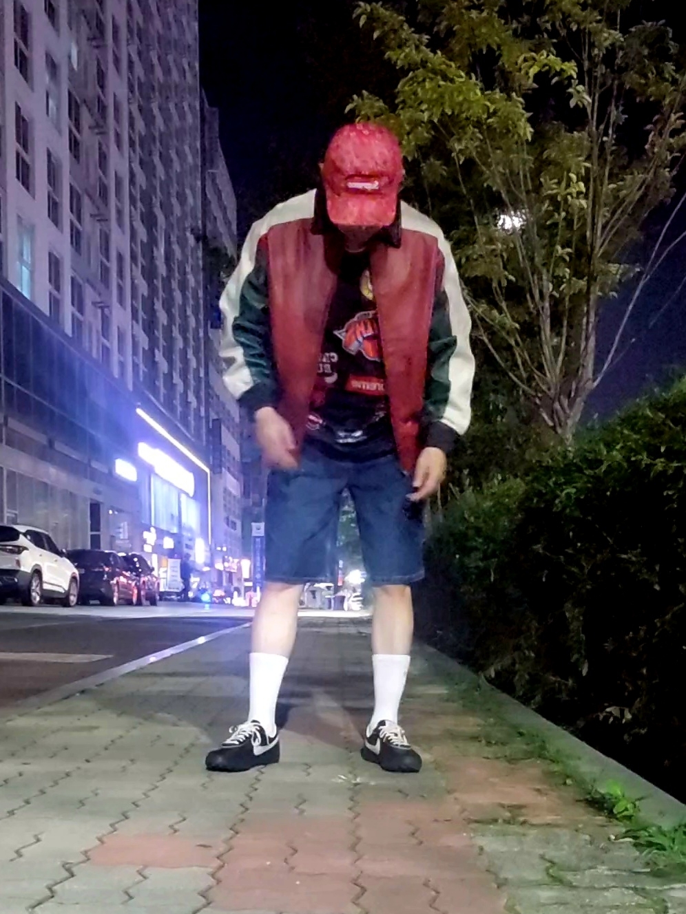 Supreme Bandana Camp Cap Red - 21SS, Nike x Bode Astrograbber SP Black and Coconut Milk 착용 스타일 - 4