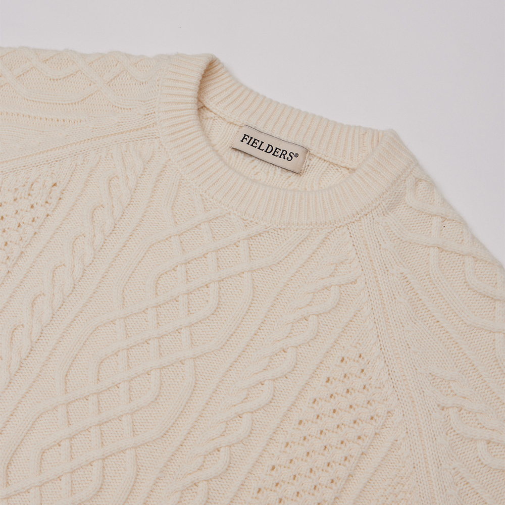 필더스 여성 캐시미어 블랜드 케이블 니트 화이트(Fielders Cashmere Blended Cable Knit White) - 4