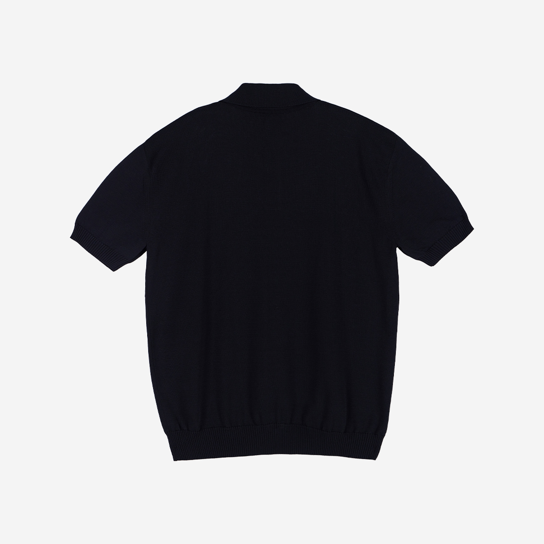 필더스 스탠다드 버튼 카라 하프 니트 블랙(Fielders Standard Button Collar Half Knit Black) - 3