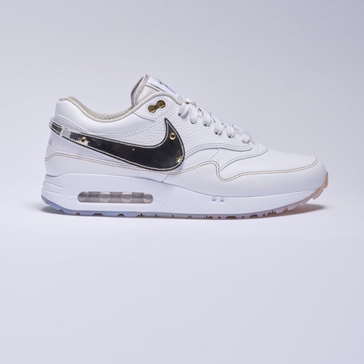 Nike x Eastside Golf  Air Max 1 '86 OG Golf White Metallic Gold 착용 스타일 - 1