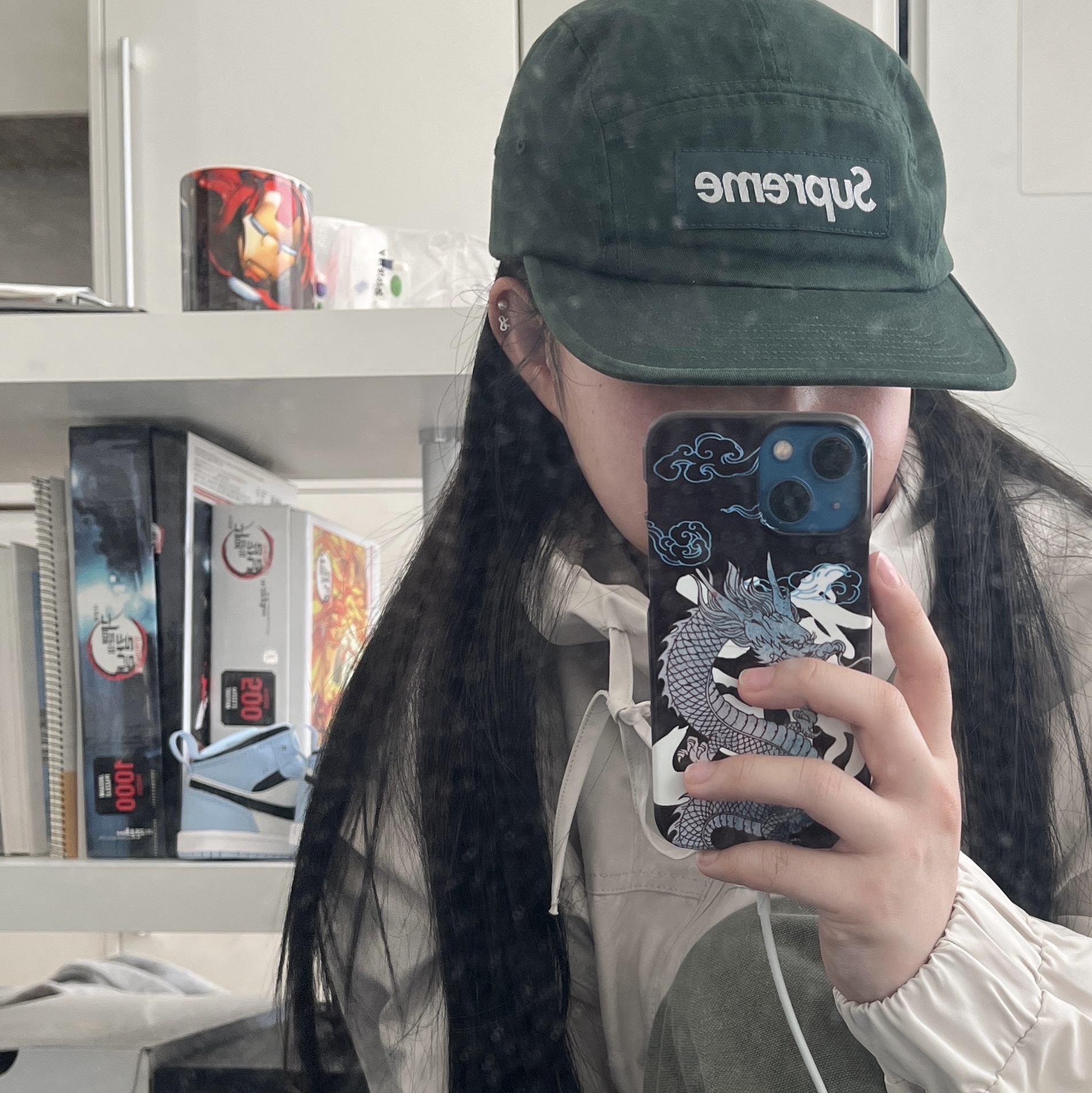 Supreme Washed Chino Twill Camp Cap Pine Green - 23FW 착용 스타일