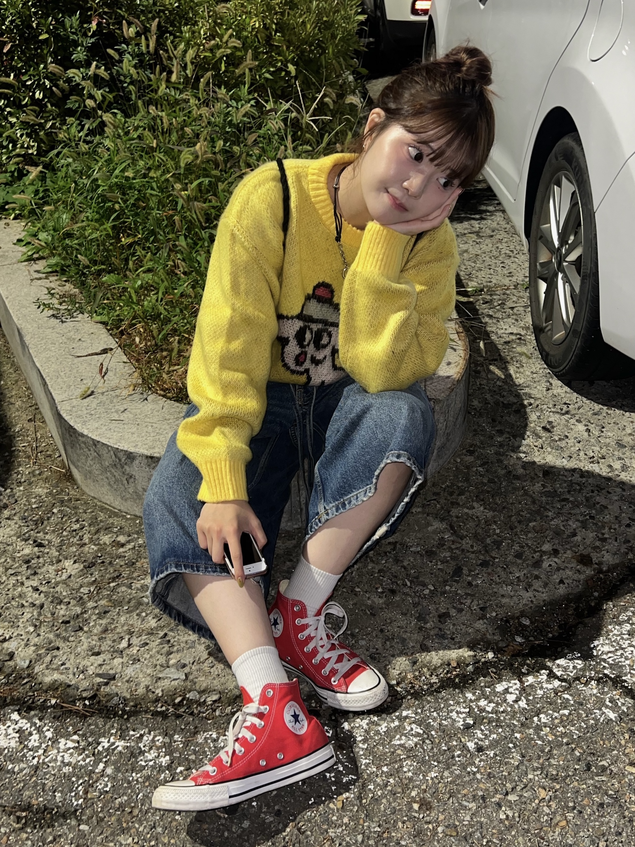 Sentiments No.391 Necklace Silver, Converse Chuck Taylor All Star Hi Tri Block Rush Blue 착용 스타일 - 7