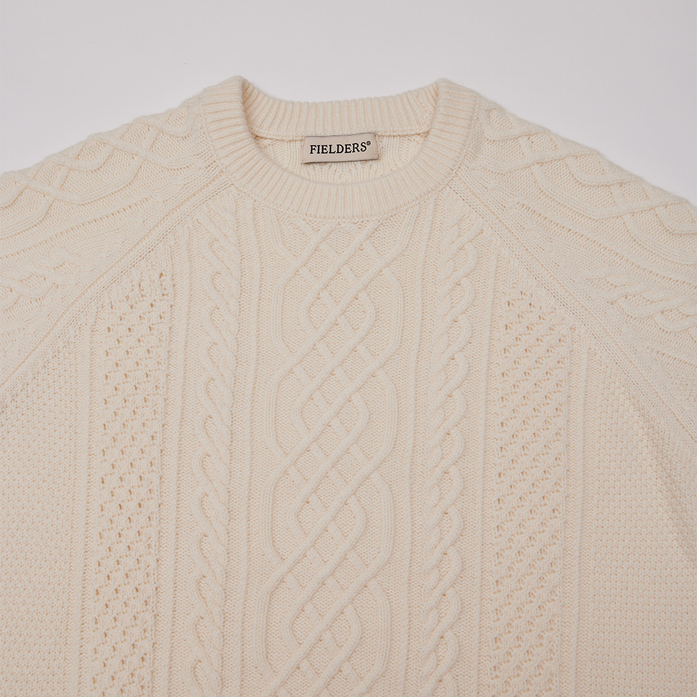 필더스 여성 캐시미어 블랜드 케이블 니트 화이트(Fielders Cashmere Blended Cable Knit White) - 3