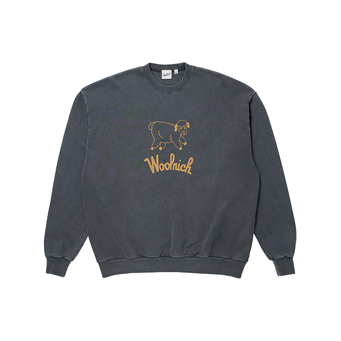 KM4DTSWWR06RG Woolrich Running Sheep Sweat Shirt Charcoal - 24FW