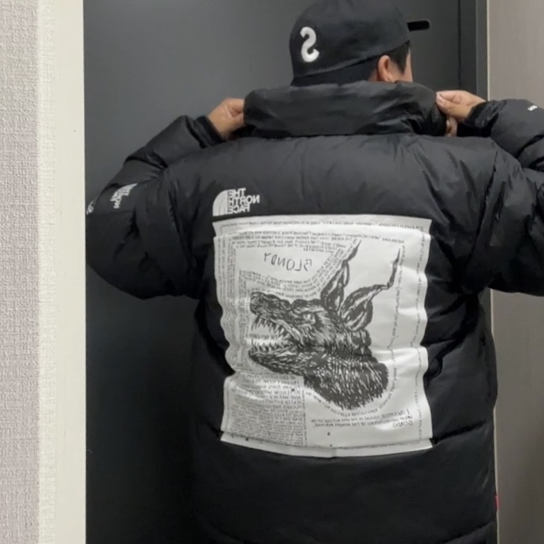 Supreme x The North Face Nuptse Jacket Black - 24FW 착용 스타일