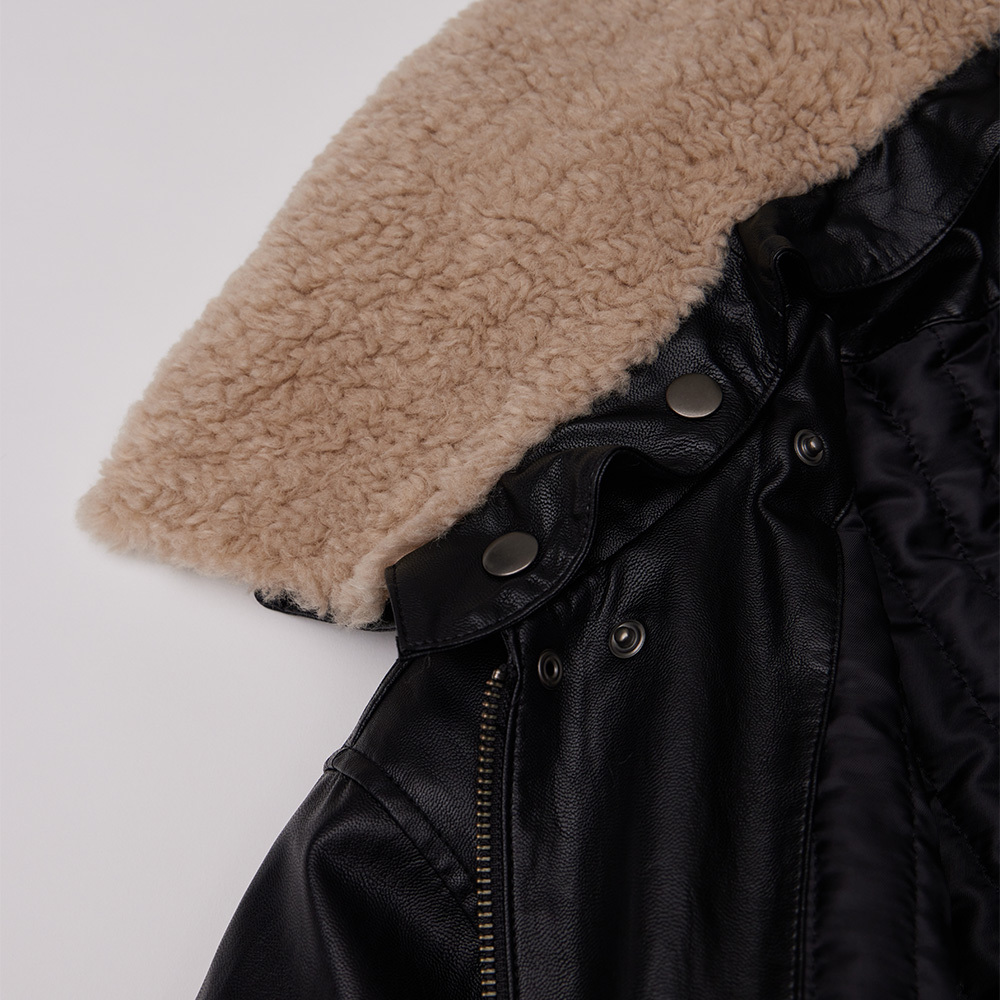 필더스 여성 퍼 칼라 플라이트 점퍼 블랙(Fielders Fur Collar Flight Jumper Black) - 6