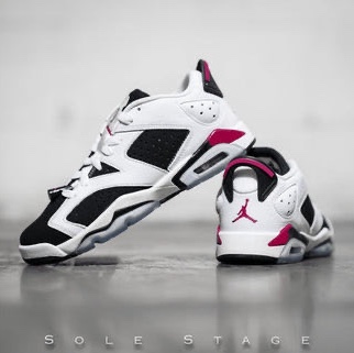 (GS) Jordan 6 Retro Low Fuchsia, Jordan 6 Retro White and Midnight Navy 착용 스타일 - 2