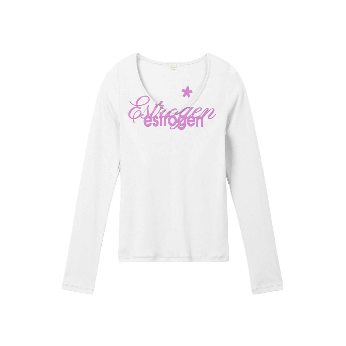 ●bonnae● Estrogen lettering top bonnae】Estrogen lettering top White | MINERAL