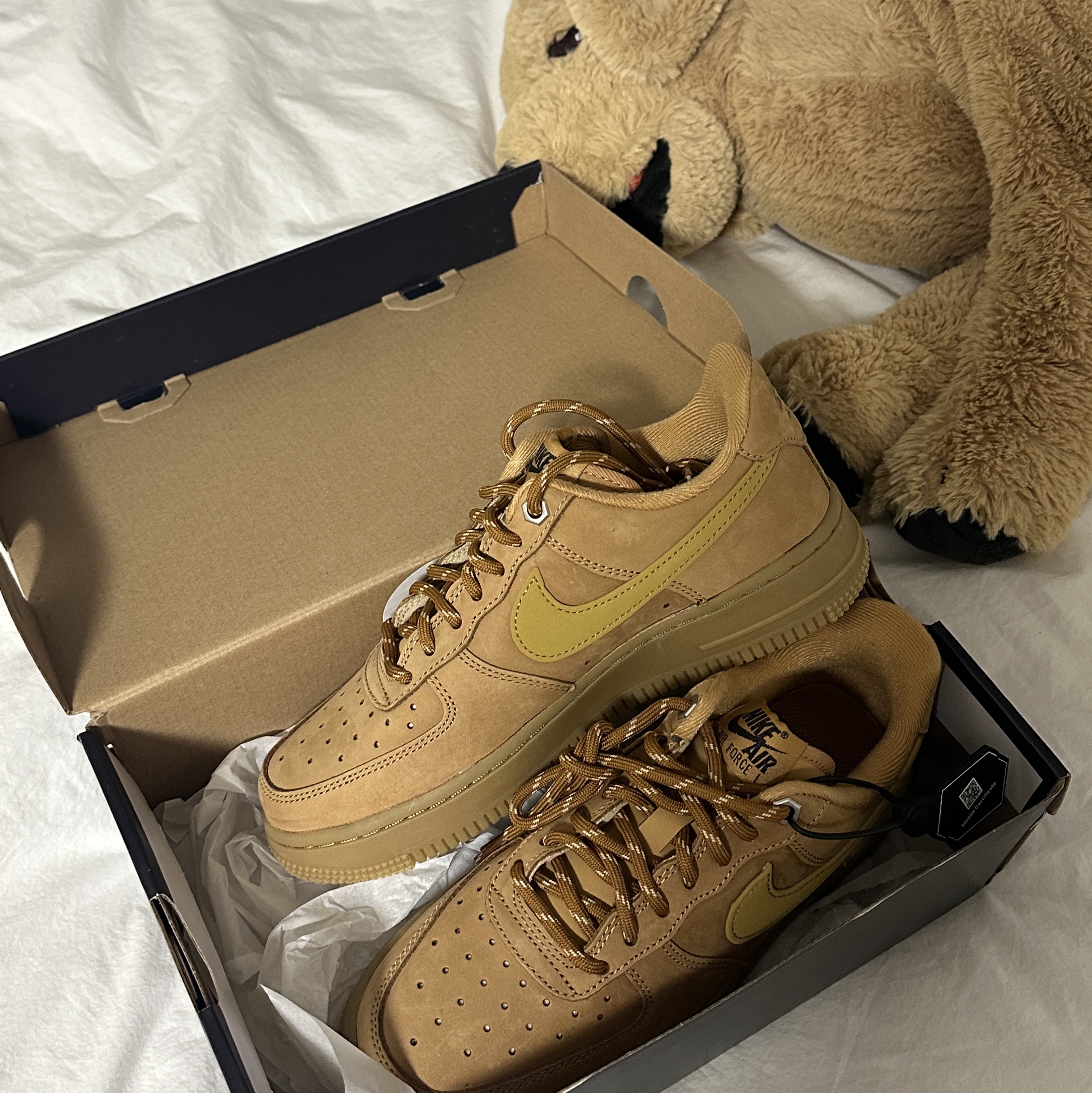(W) Nike Air Force 1 '07 WB Flax Wheat 착용 스타일