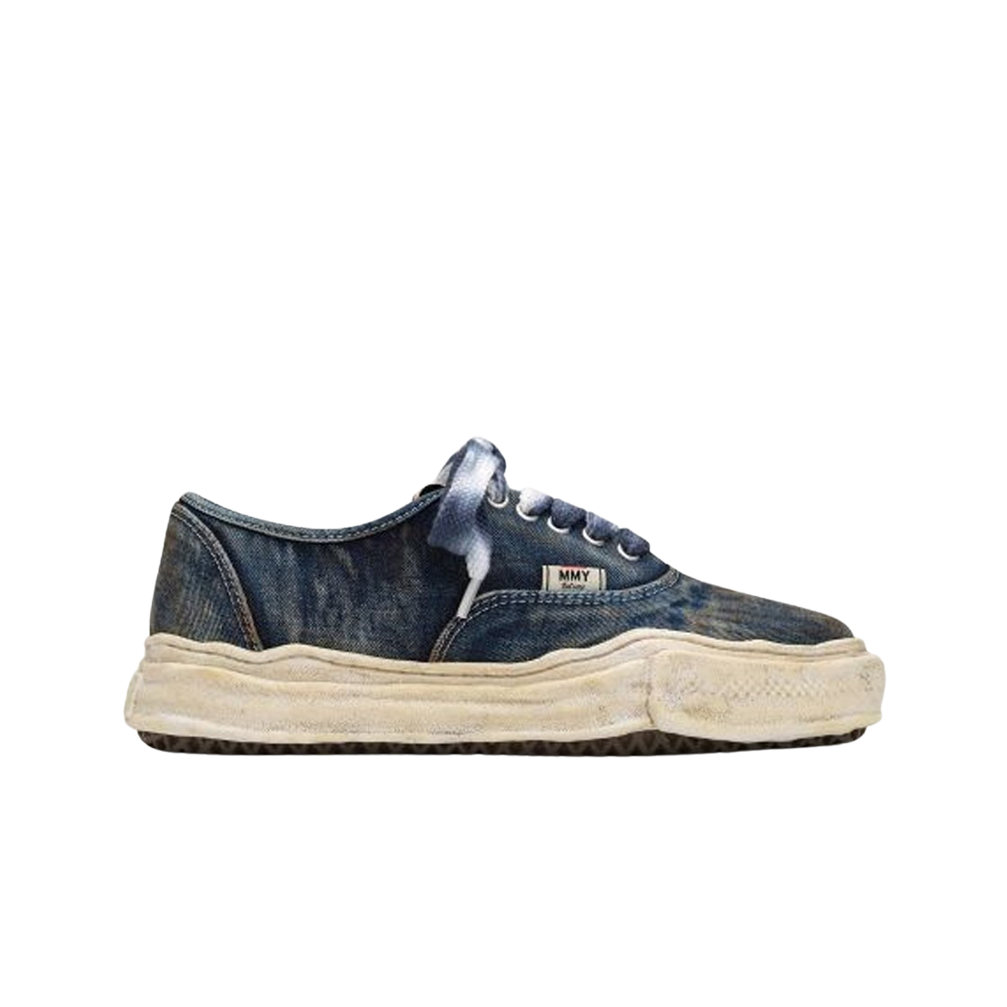 메종 미하라 야스히로 베이커 OG 솔 워시드 데님 로우탑 스니커즈 블루(Maison Mihara Yasuhiro Baker OG Sole Washed Denim Low-top Sneakers Blue)