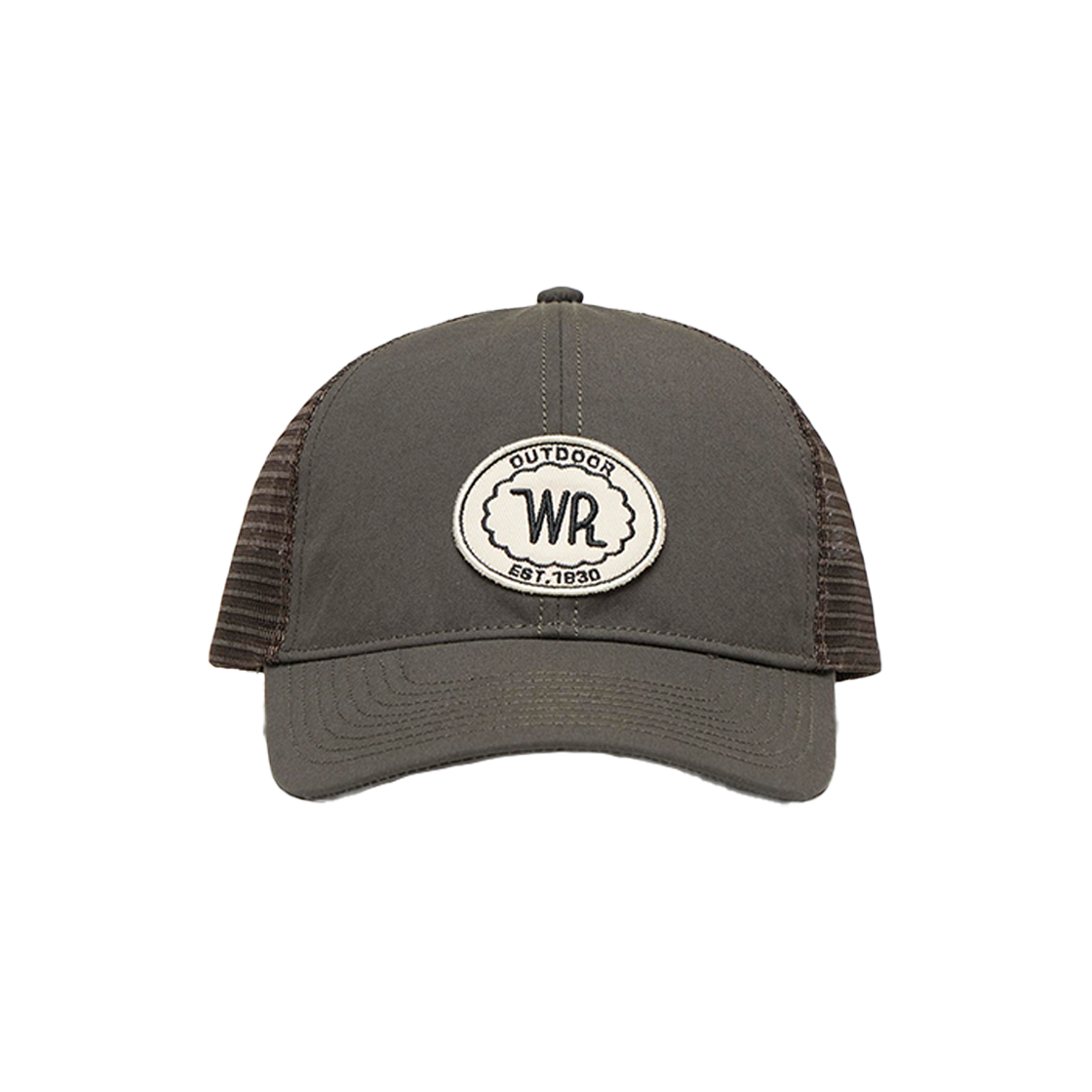 KM4DHTCWR15BR Woolrich Vintage Weather Mesh Cap Dark Brown - 24FW