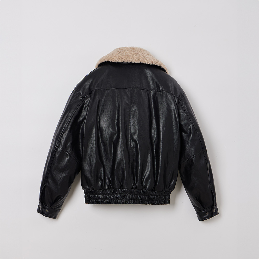 필더스 여성 퍼 칼라 플라이트 점퍼 블랙(Fielders Fur Collar Flight Jumper Black) - 2