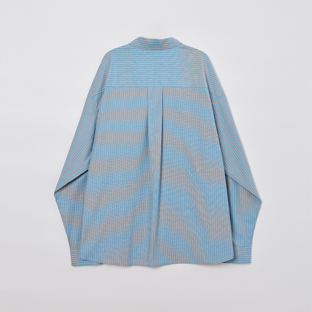 필더스 여성 스트라이프 코튼 셔츠 블루(Fielders Stripe Cotton Shirts Blue) - 2