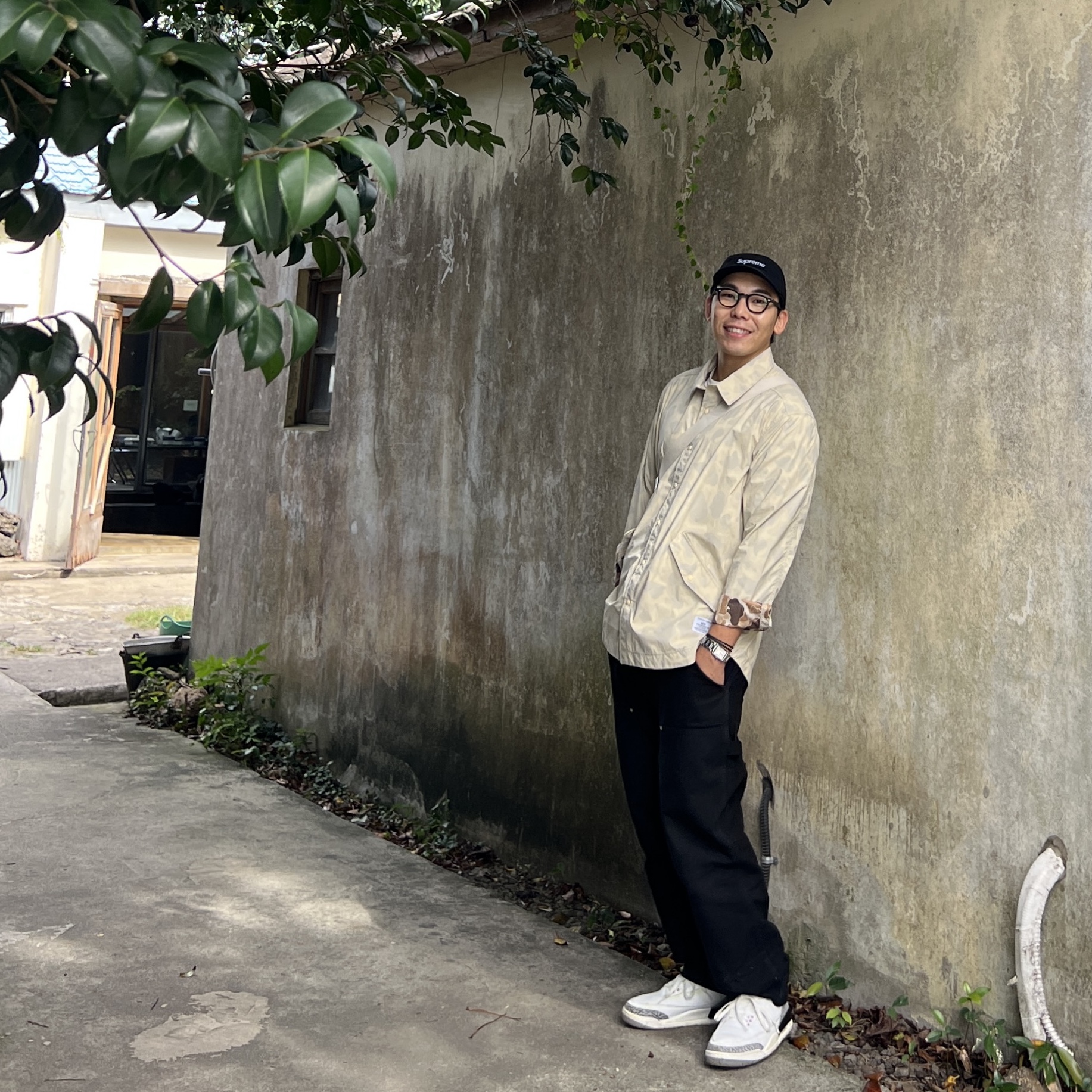 Supreme Ventile Camp Cap Black - 23SS, Jordan 3 Retro White Cement Reimagined 착용 스타일 - 3