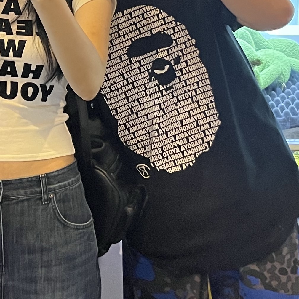 BAPE Japan Ape Head T-Shirt Black 착용 스타일