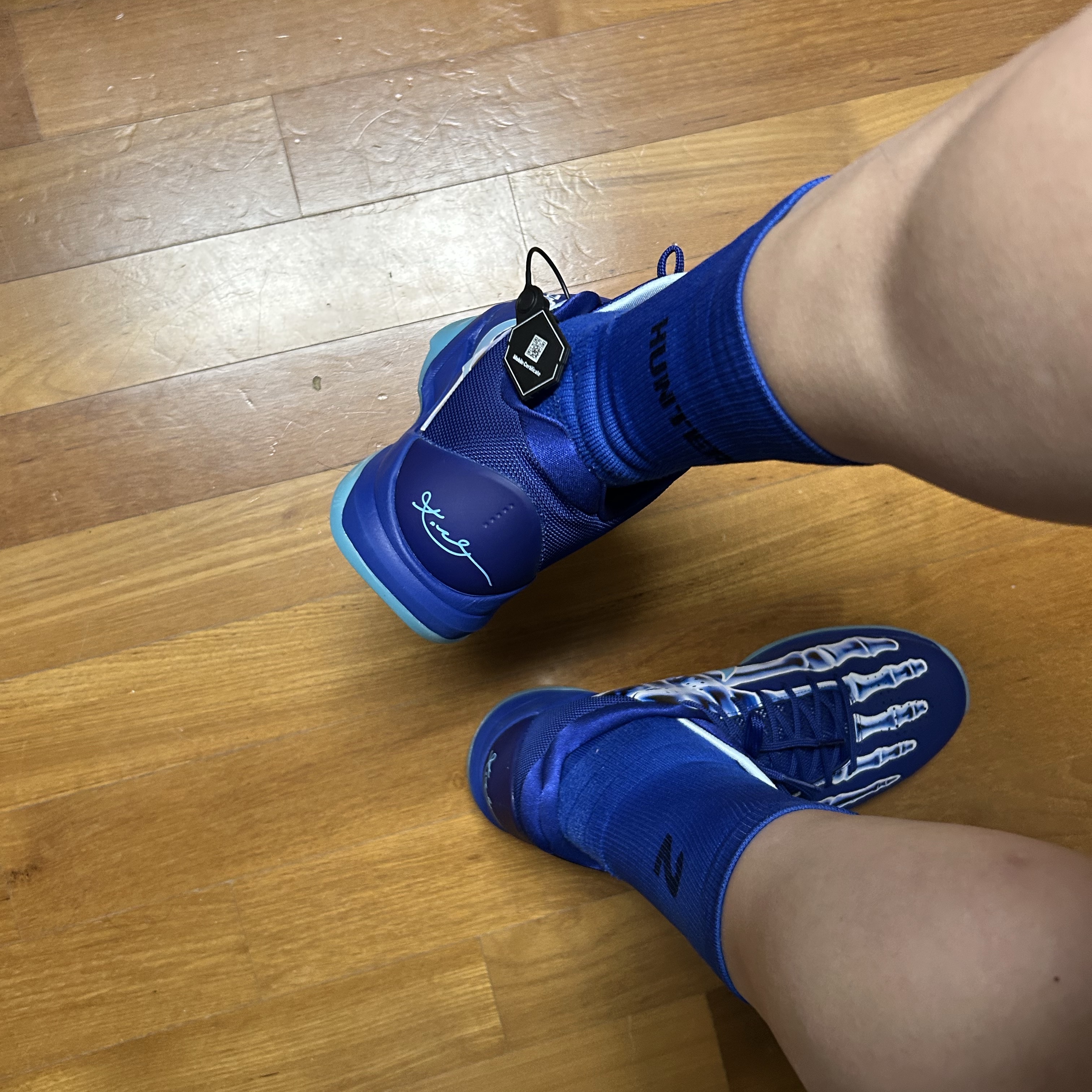 Nike Kobe 5 Protro Deep Royal Blue, Nike Kobe 5 Protro EYBL Forest Green 착용 스타일 - 5