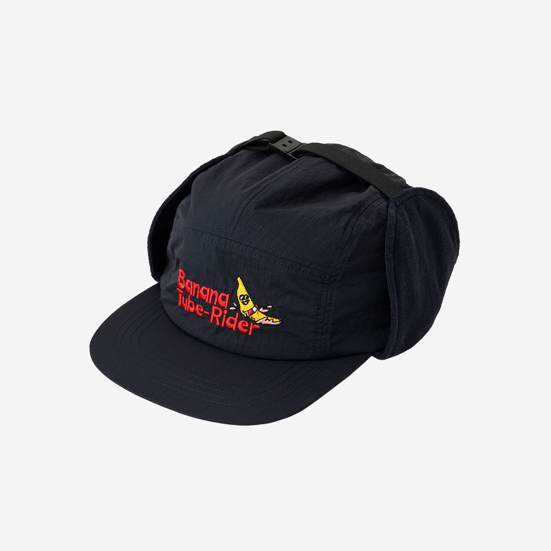 24FW3RD013 Bigwave Collective Banana Tube Rider Earflap Hat Navy