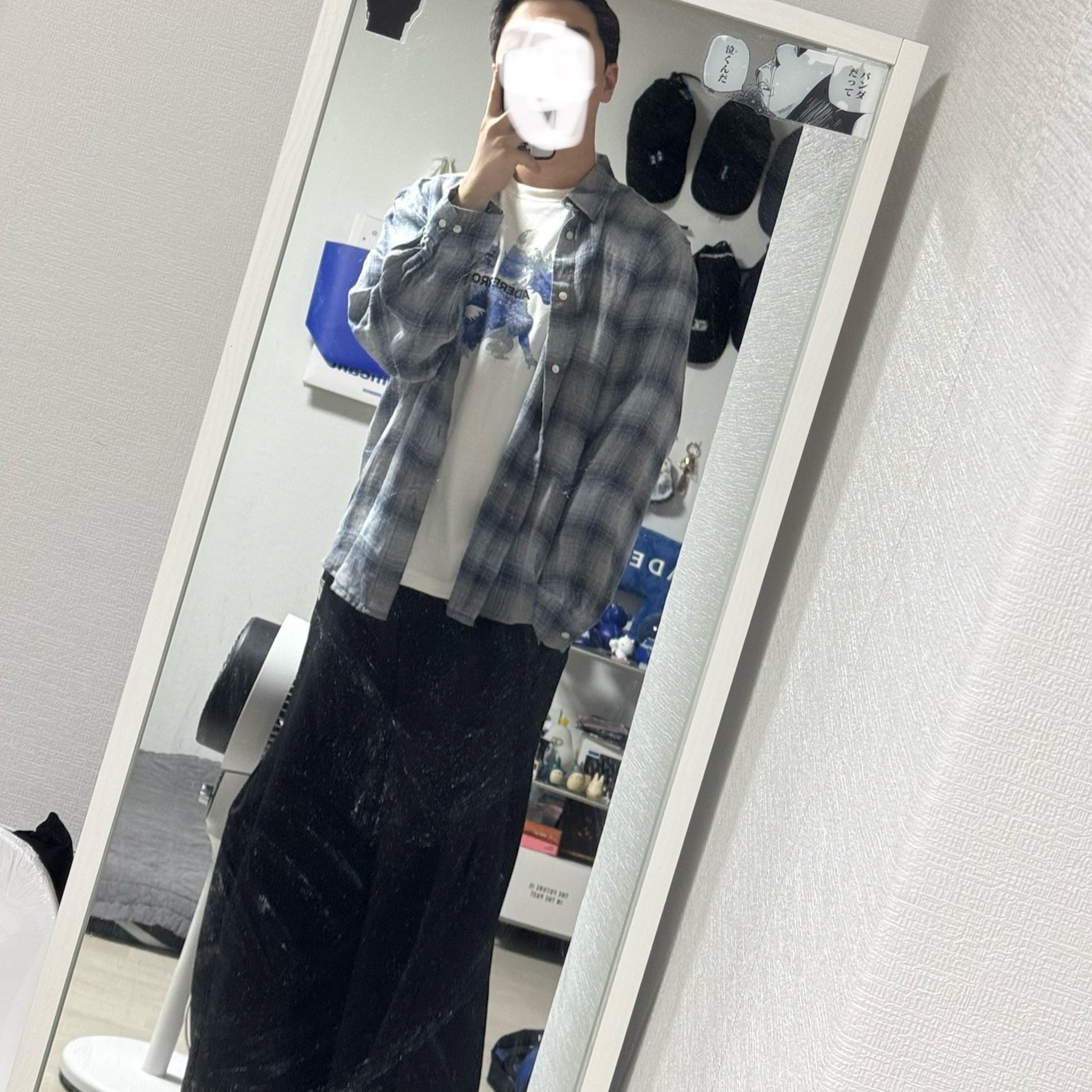 Ader Error Azure T-Shirt Off White 착용 스타일