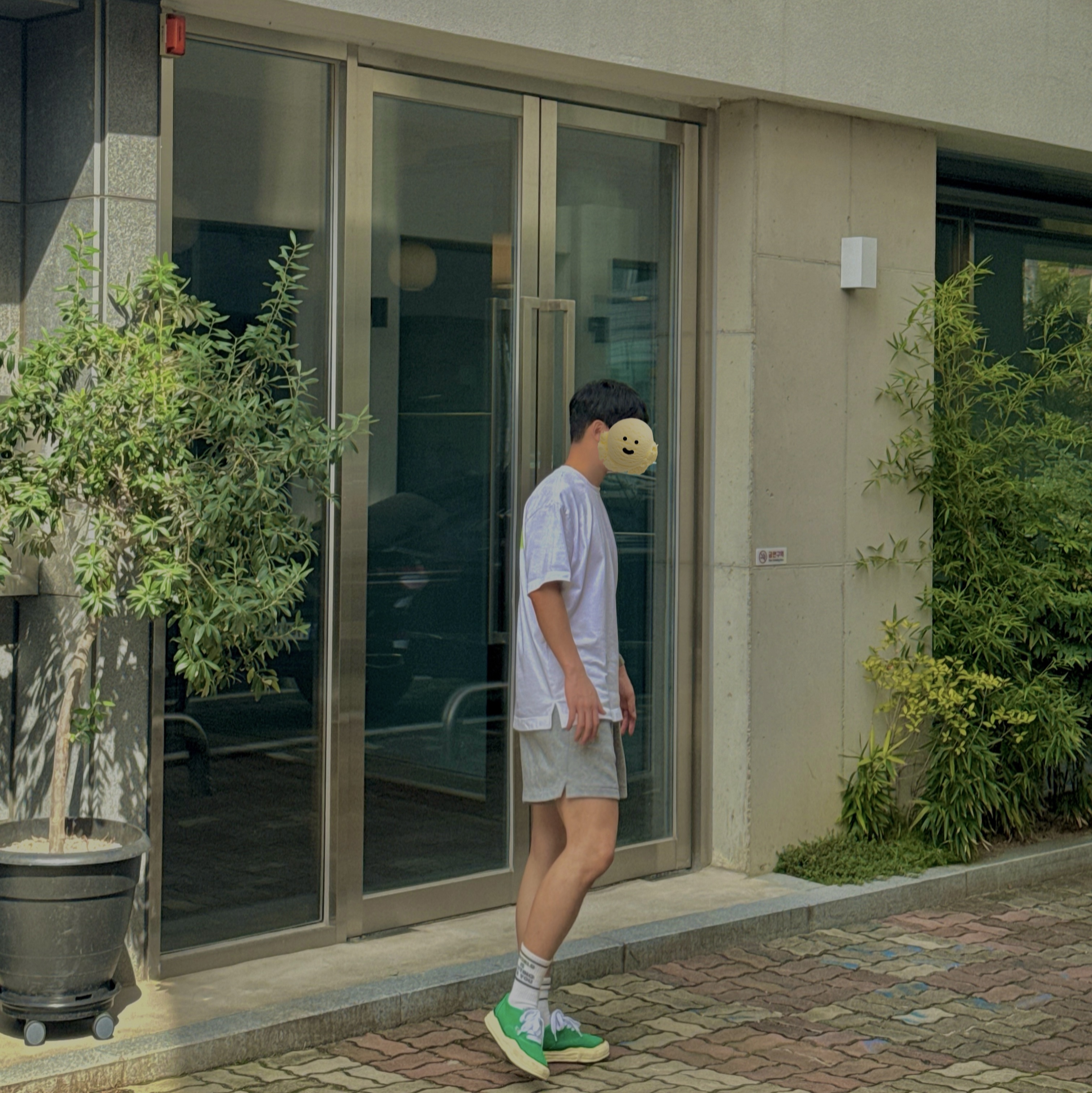 Maison Mihara Yasuhiro Baker OG Sole OD Canvas Low-top Sneakers Green 착용 스타일