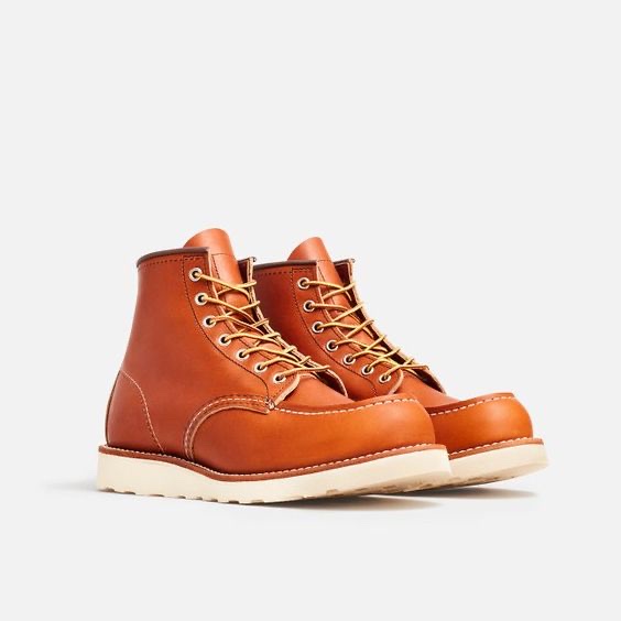 Red Wing 6 Inch Classic Moc Toe 1907 Copper Rough & Tough - D, Red Wing 6 Inch Classic Moc Toe 875 Oro Legacy - D 착용 스타일 - 3
