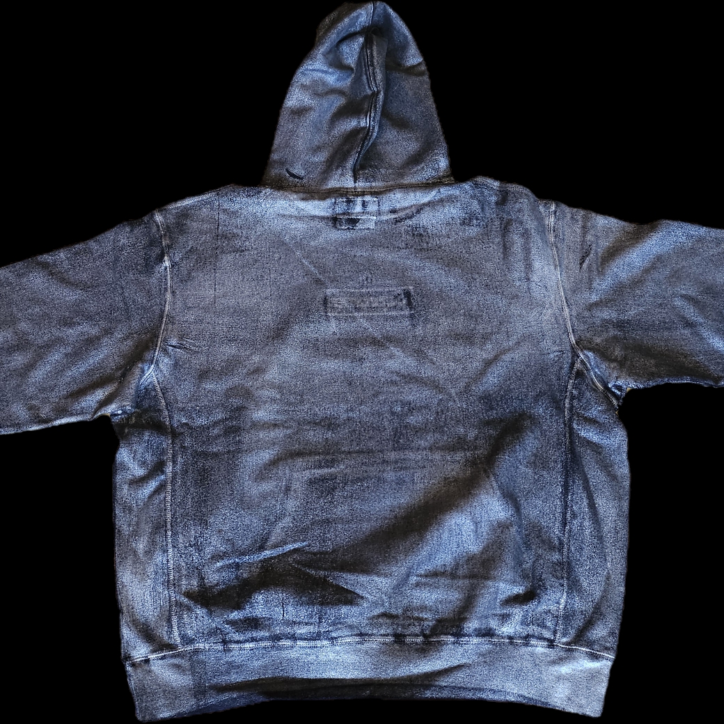Supreme x MM6 Maison Margiela Foil Box Logo Hooded Sweatshirt Black - 24SS 착용 스타일 - 4