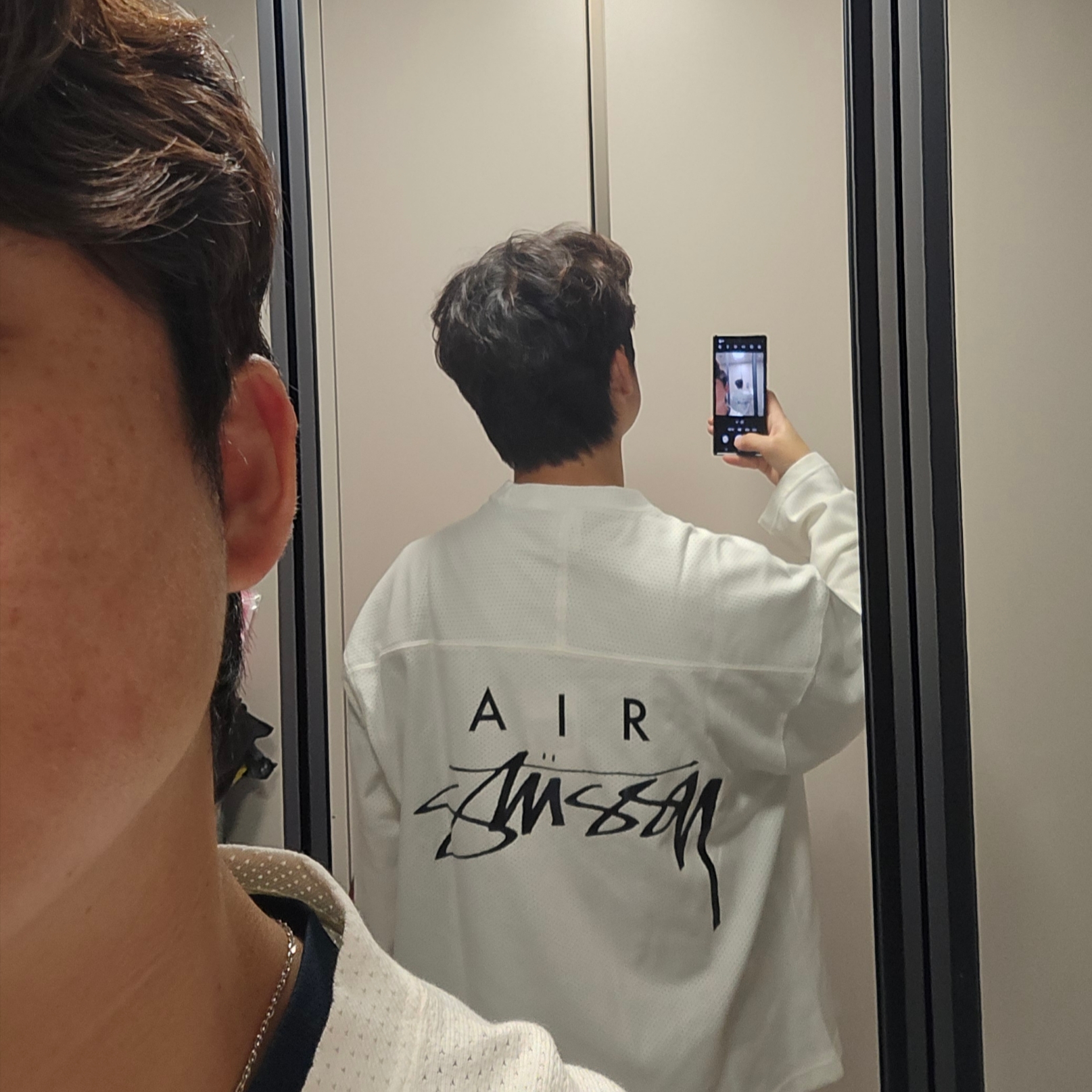 Nike x Stussy Long Sleeve Top Sail (FJ9164-133) 착용 스타일 - 2