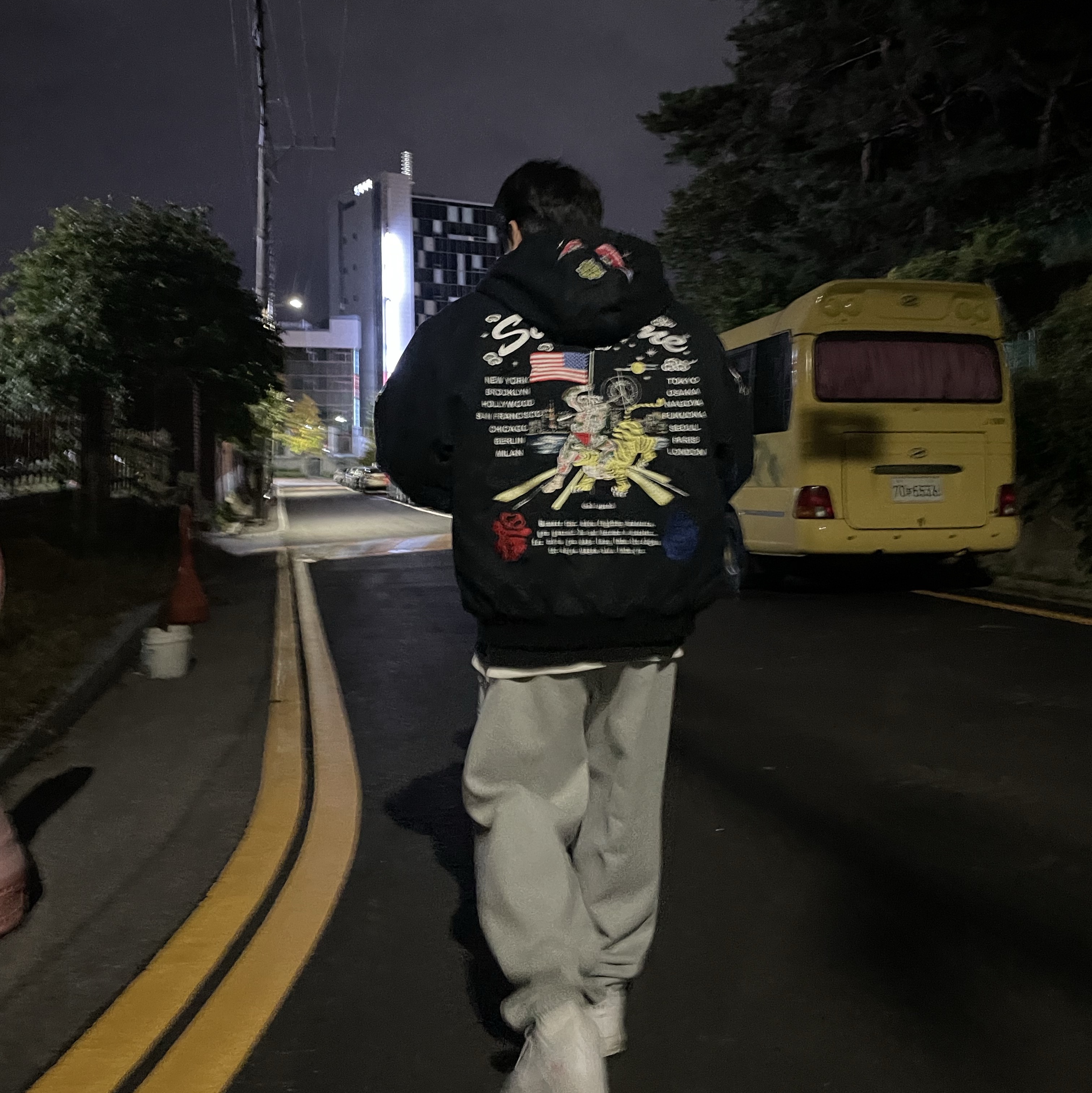 Supreme Aoi Hooded Work Jacket Black - 24SS 착용 스타일