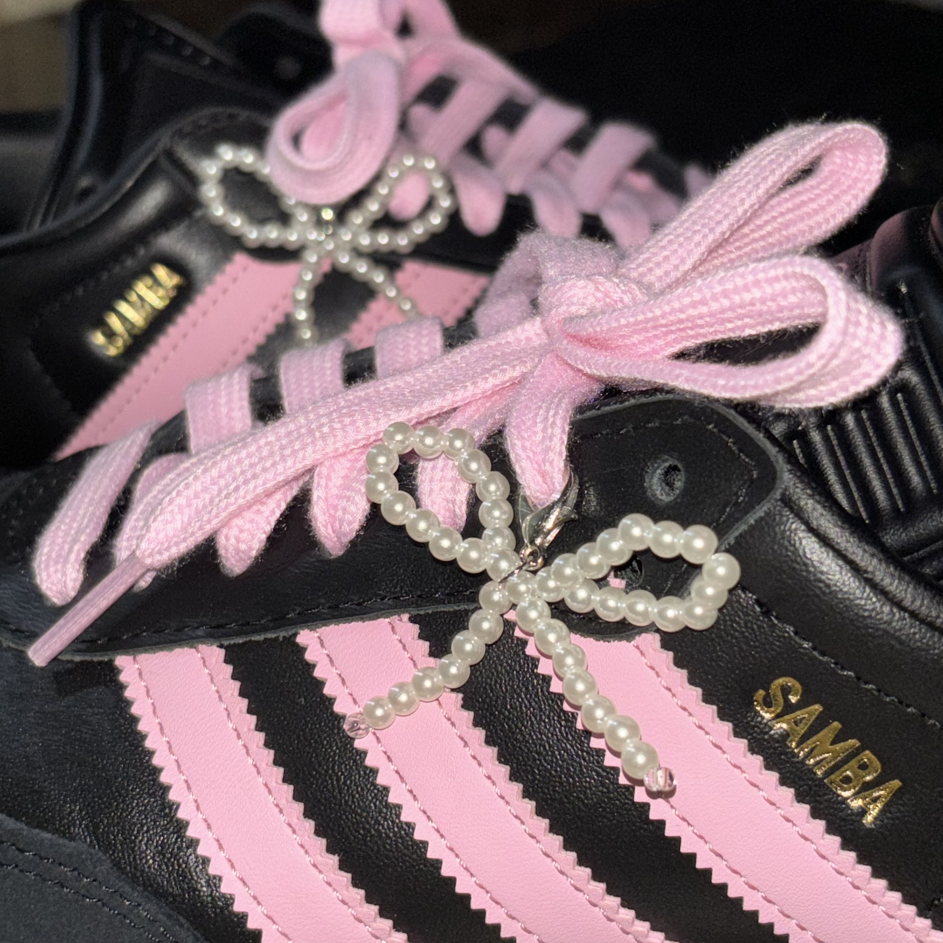 Adidas x Inter Miami CF Samba Core Black Light Pink 착용 스타일 - 1
