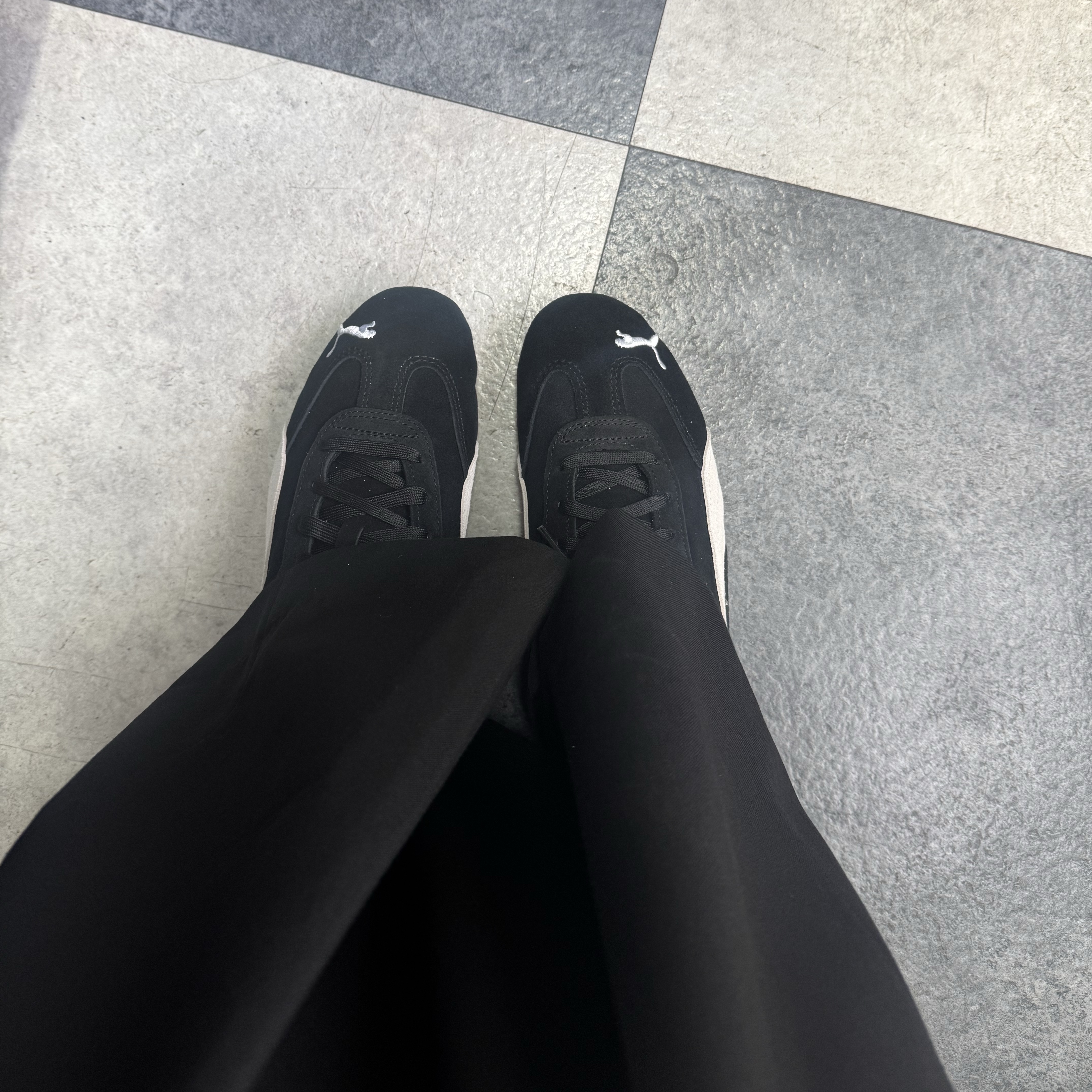 Puma Speedcat OG Black White 착용 스타일