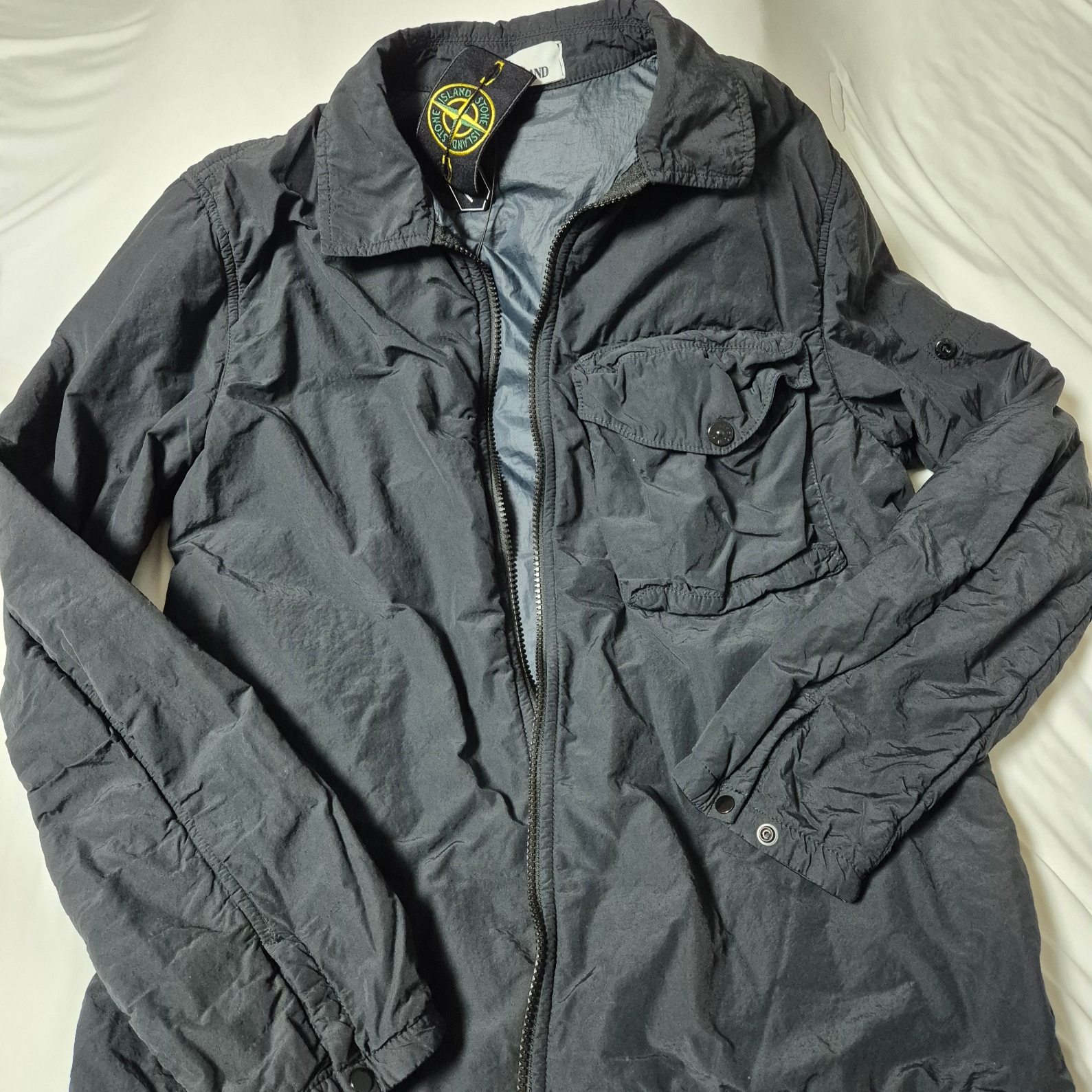 Stone Island 11803 Naslan Light Polartec Overshirt Black - 21FW 착용 스타일