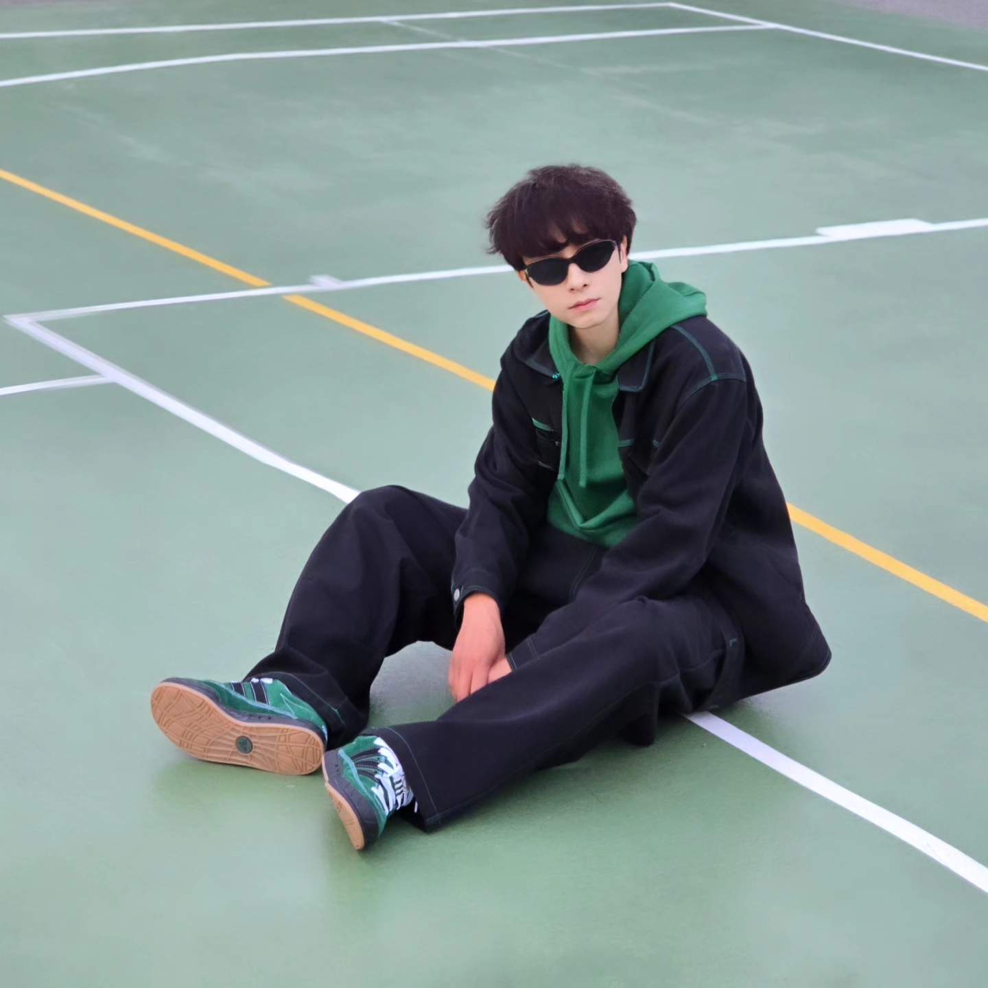 Nike NSW Club Fleece Pullover Hoodie Gorge Green - Asia, Nike NSW Club Fleece Pullover Hoodie Gorge Green - US/EU 착용 스타일 - 6