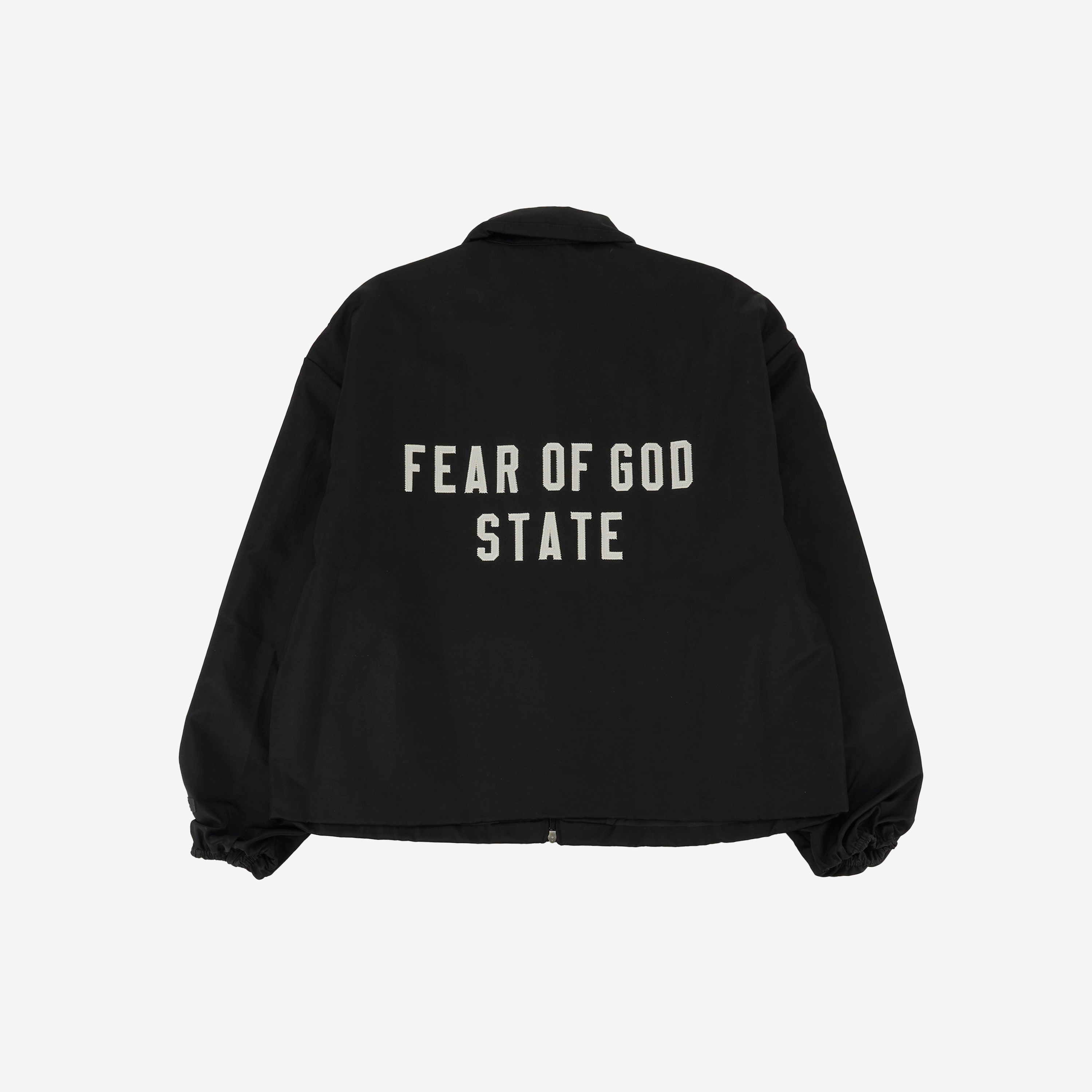 Essentials Textured Nylon Trucker Jacket Black - 24FW