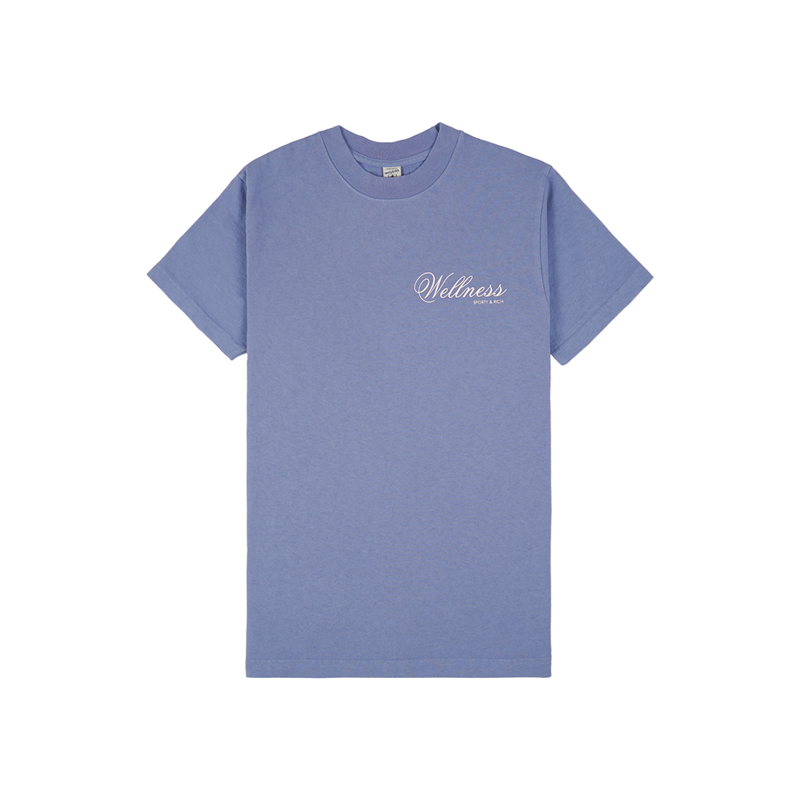 KM4DTSSSR14BL Sporty & Rich Carlyle T-Shirt Colony Blue Cream - 24FW