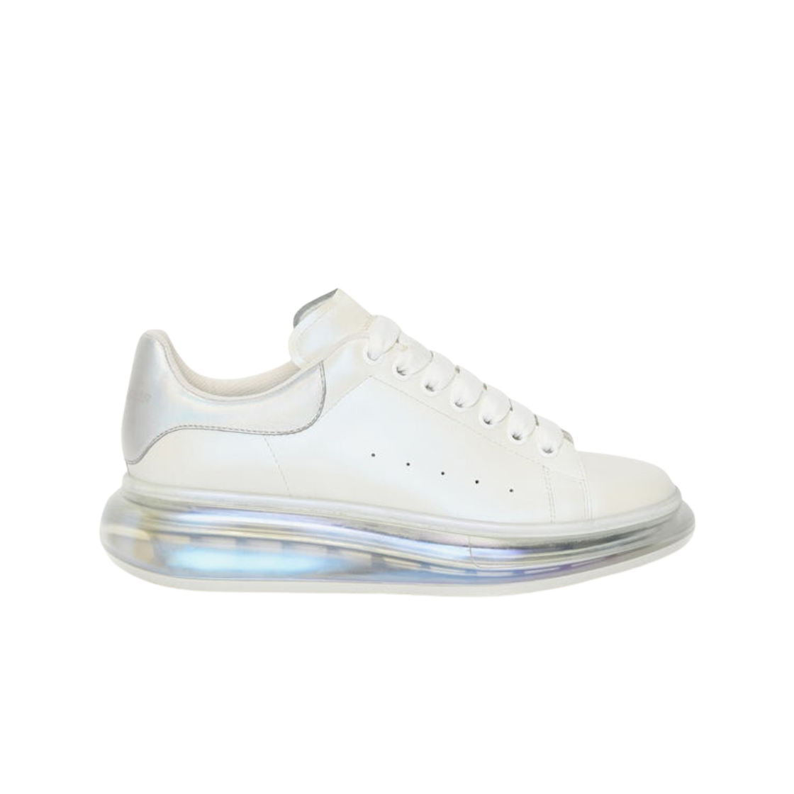 알렉산더 맥퀸 오버사이즈드 스니커즈 클리어 솔 화이트 펄(Alexander McQueen Oversized Sneakers Clear Sole White Pearl)